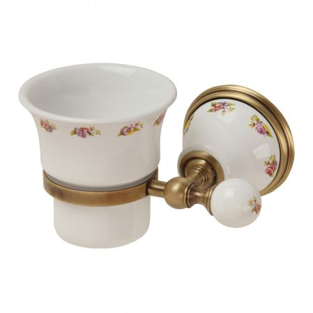 PROVANCE Стакан настенный, керамика с декором/бронза, артикул 17643