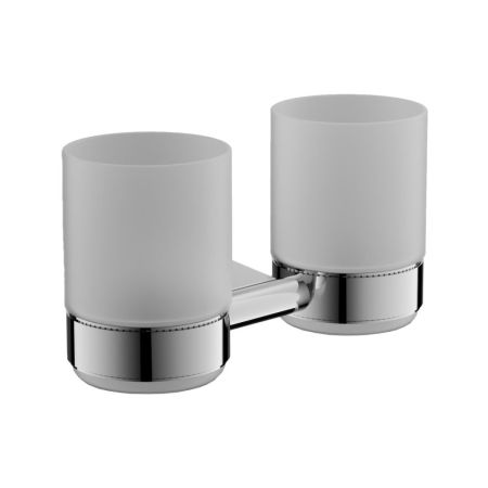 Стакан для ванной комнаты двойной BELZ B91108, хром, артикул B91108