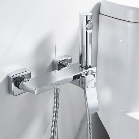 Гигиенический душ со смесителем Shevanik S6105-1, хром