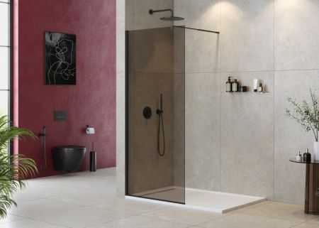 Душевая перегородка CEZARES LIBERTA-L-1, артикул LIBERTA-L-1-80-BR-NERO