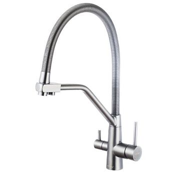 Смеситель для кухни с подключением к фильтру Fmark FS0762L, сатин