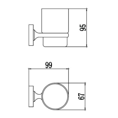 Стакан для ванной комнаты Savol S-008758, хром, артикул S-008758