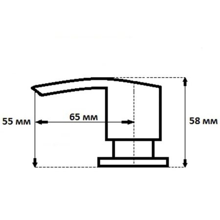 Дозатор для кухонной мойки GranFest 001 "Плоский", черный, артикул 001 черный