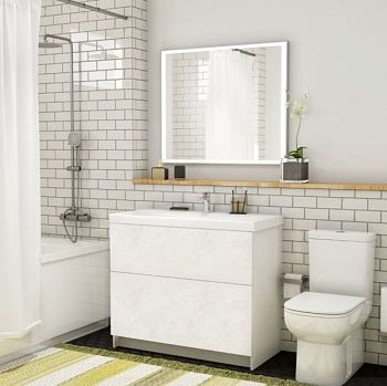 База под раковину напольная с двумя выкатными ящиками, 900x450x800, AM-Verona-Push-900-2C-PIA-Ven