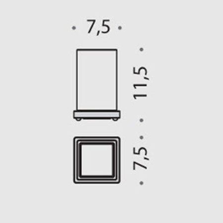 Colombo Look Стакан настольный, цвет: белый матовый/матовое стекло, артикул B1641.BM-VAN