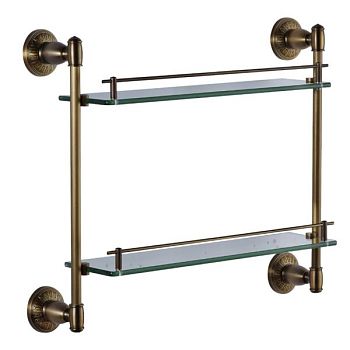 Полка стеклянная Savol S-006622C, бронза