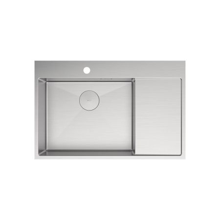 Кухонная мойка Lemark KEZADRA 780L прямоугольная с крылом из нержавеющей стали (чаша СЛЕВА) цвет: сталь (9937149), артикул 9937149