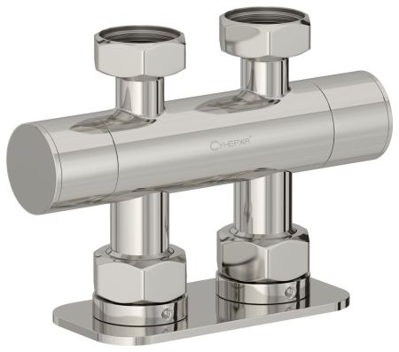 Вентиль 2х3/4" прямой скрытый-скрытый EU50 (Без покрытия)