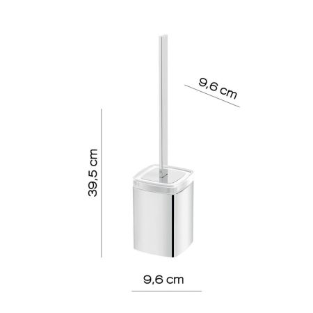 Gedy Elba, напольный металлический ёрш, цвет хром, артикул A033(13)