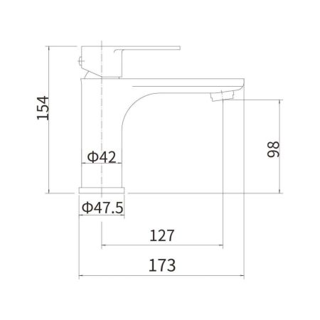 Смеситель для раковины FASHUN A51119, сатин
