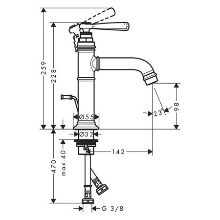 AX Montreux Смеситель для раковины 100, артикул 16515800