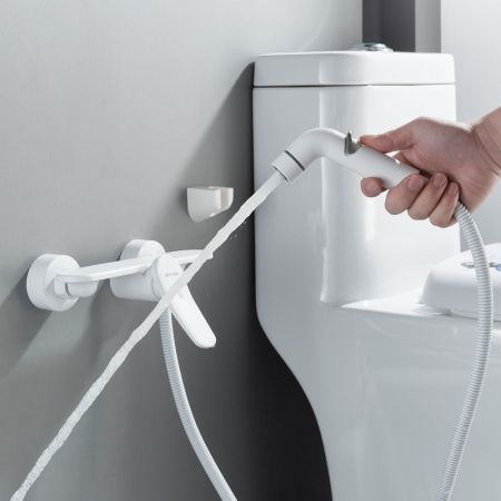 Гигиенический душ со смесителем Shevanik S4705C-1, белый