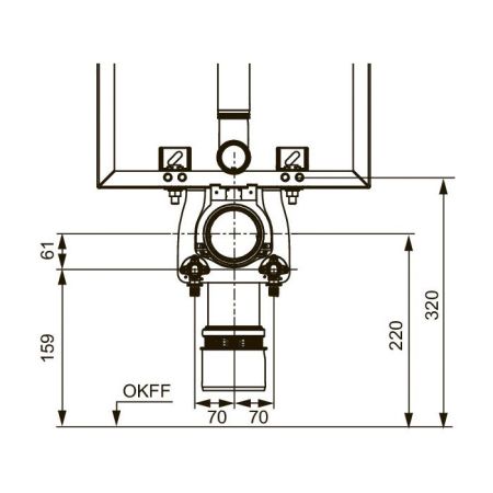 TECEone монтажный комплект для установки в застенные модули TECEbox для кирпичных стен, артикул 9880047