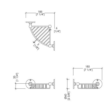 Devon&Devon Cavendish Мыльница угловая для душа, цвет хром, артикул WM14CR