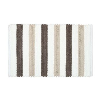 Коврик для ванной комнаты FIXSEN AMBER FX-8040Z, бежевый/белый