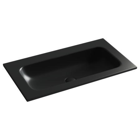 Раковина накладная мебельная Грация (Grace) прямоугольная без отверстия под смеситель, 810x457x137мм, цвет черный матовый, арт. CN7012MBwx, артикул CN7012MBwx