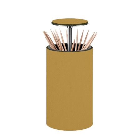 ADJ Держатель для зубочисток, D5x10 см., цвет: горчичный/оливковый, артикул 0091.40/55