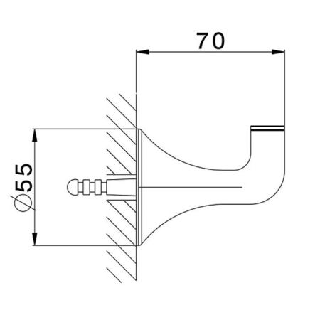 CISAL Vita Крючок,, черный матовый, артикул VI09071040 Акция