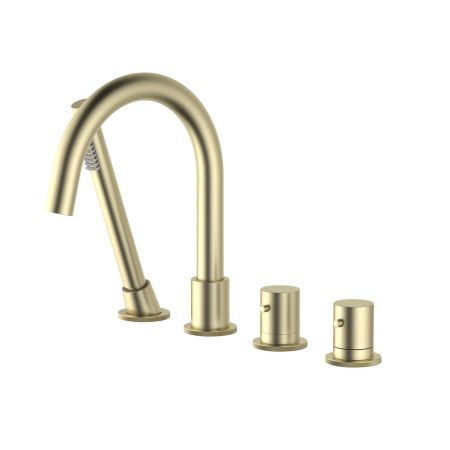 Смеситель для ванны с душем, врезной с термостатом Timo Saona 2330/17Y золото матовое, артикул 2330/17Y