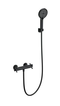 Смеситель для душа с термостатом WONZON & WOGHAND Strato, Черный матовый (WW-B2048-A-MB)