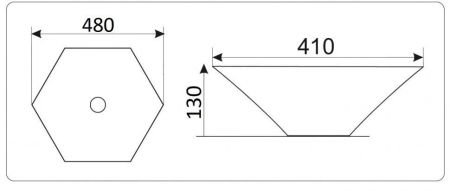 Умывальник CeramaLux 607, артикул 