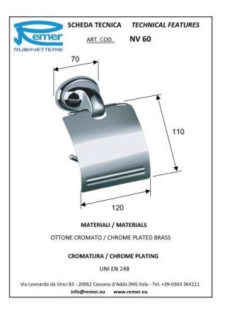 900 Держ туал бум RR NV60, артикул NV60CR