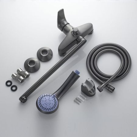 Смеситель для ванны Shevanik S5022T, оружейная сталь