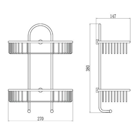 Полка Savol S-002722C, бронза, артикул S-002722C