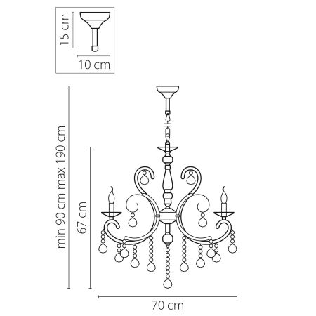 Люстра подвесная Elegante Lightstar Premium 708084, артикул 708084