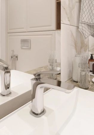 Cмеситель для раковины Knotlor KN-40, хром, артикул KN-40