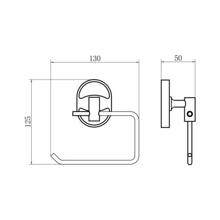 Держатель для туалетной бумаги FASHUN A1903-3, хром