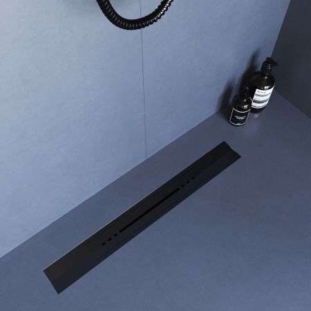 Душевой трап, обрезной, V-образный, черный RGW SDR-53B (800), артикул 76215380-04