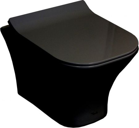 Унитаз Cerutti SPA 2615E Matt Black 7506 подвесной с сиденьем Микролифт, артикул CT7506