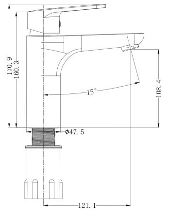 Смеситель Mexico для раковины, артикул: MX 26, ESKO