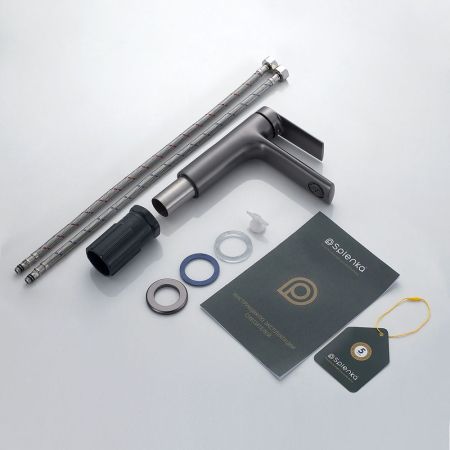 Смеситель для раковины Splenka S50.10.09, графит, артикул S50.10.09