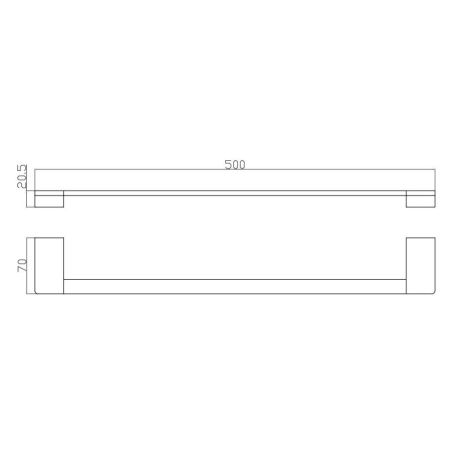 Полотенцедержатель Rav Slezak NIL NLA0701/50, хром