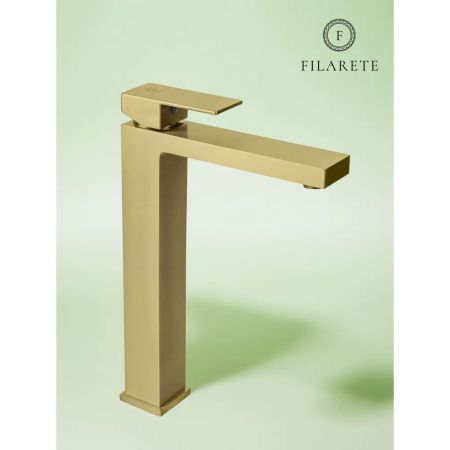 Смеситель для раковины высокий FILARETE Fing FL6040MG, матовое золото