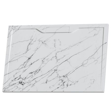 Душевой поддон прямоугольный RGW STE MW Белый мрамор (800x1000), артикул 52342810-15