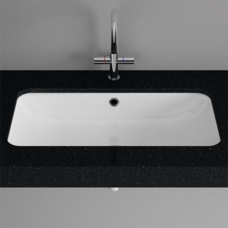 BETTEONE Раковина встраиваемая под столешницу 587х408х130 мм, с шумоизоляцией без отв.под смесит. с переливом., артикул A136-000