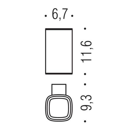 Сolombo Trenta Стакан, подвесной, цвет: PVD графит матовый, артикул B3002.GM
