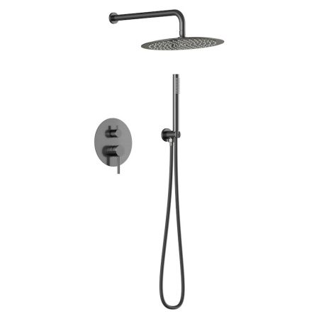 Душевая система встраиваемая Knotlor SS-26/GM, вороненая сталь, артикул SS-26/GM