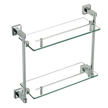 Полка стеклянная Savol S-09522, хром