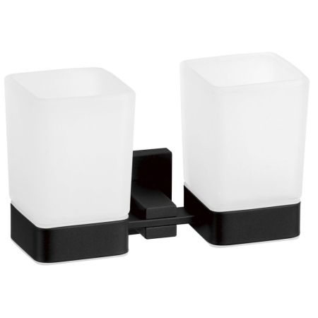 Стакан для ванной комнаты двойной Savol S-06568H, черный, артикул S-06568H