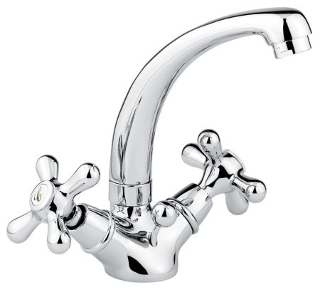 Смеситель Deco Classic 12913 с донным клапаном для раковины, цвет хром, артикул 12913CR