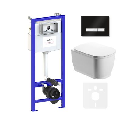 Комплект 6 в 1 Lavinia Boho Bell Pro Rimless 75110007, премиум со стеклянной клавишей, артикул 75110007