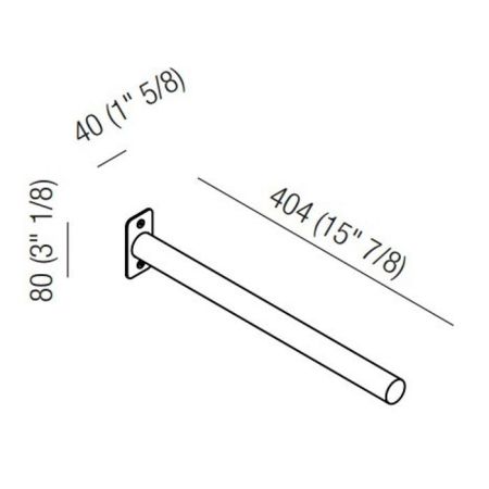 Agape Mach 2 Полотенцедержатель 40.4 см, цвет: черный, артикул AMC20934E