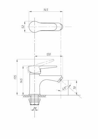 Смеситель для раковины FAUZT FZs-242-B101 тип См-УмОЦБА, артикул FZs-242-B101