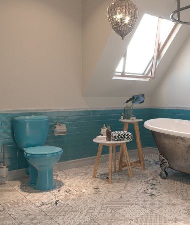 Унитаз Santeri Воротынский 1P4017S0600BF голубой