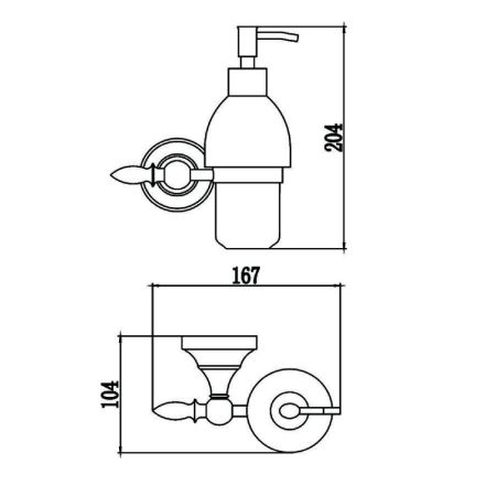 Дозатор жидкого мыла Savol S-06831A, хром, артикул S-06831A