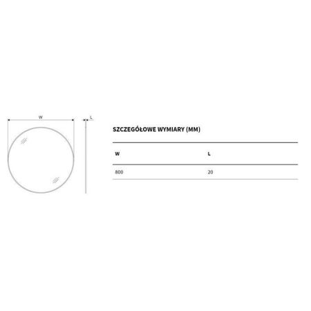 Зеркало круглое EXCELLENT Virro D=80 (белый мат)